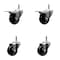 Service Caster 3'' Hard Rubber Swivel 7/16'' Grip Ring Stem Caster Set 2 Total Lock Brake, 4PK SCC-GRTTL20S314-HRS-716138-2-S-2 - alternate 1